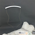 White Wooden Chrome Wire Swimwear Hanger for Bikini